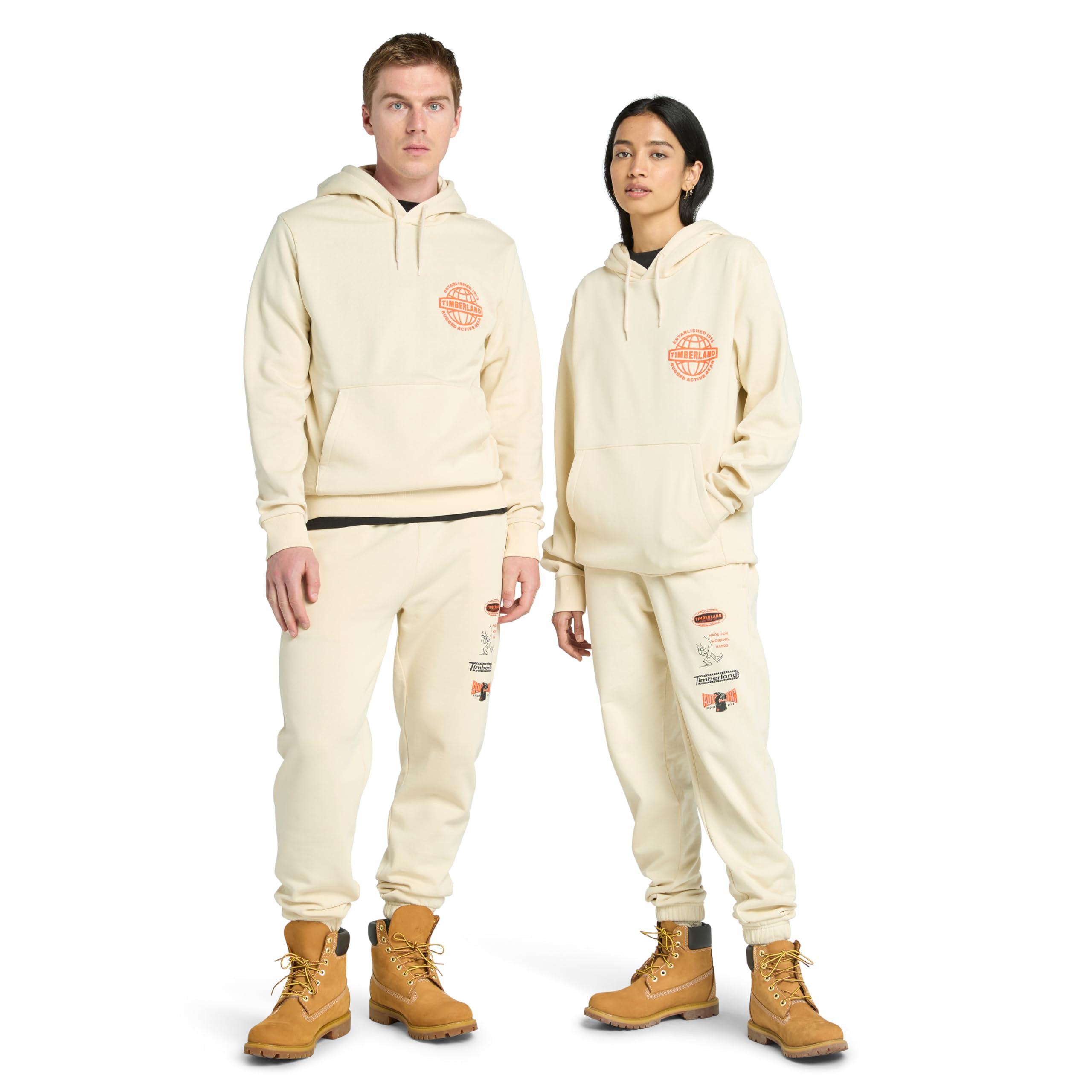 【Timberland】 Made For Working Graphic Hoodie ★ Timberland Made For Working Graphic Hoodie in Natural for