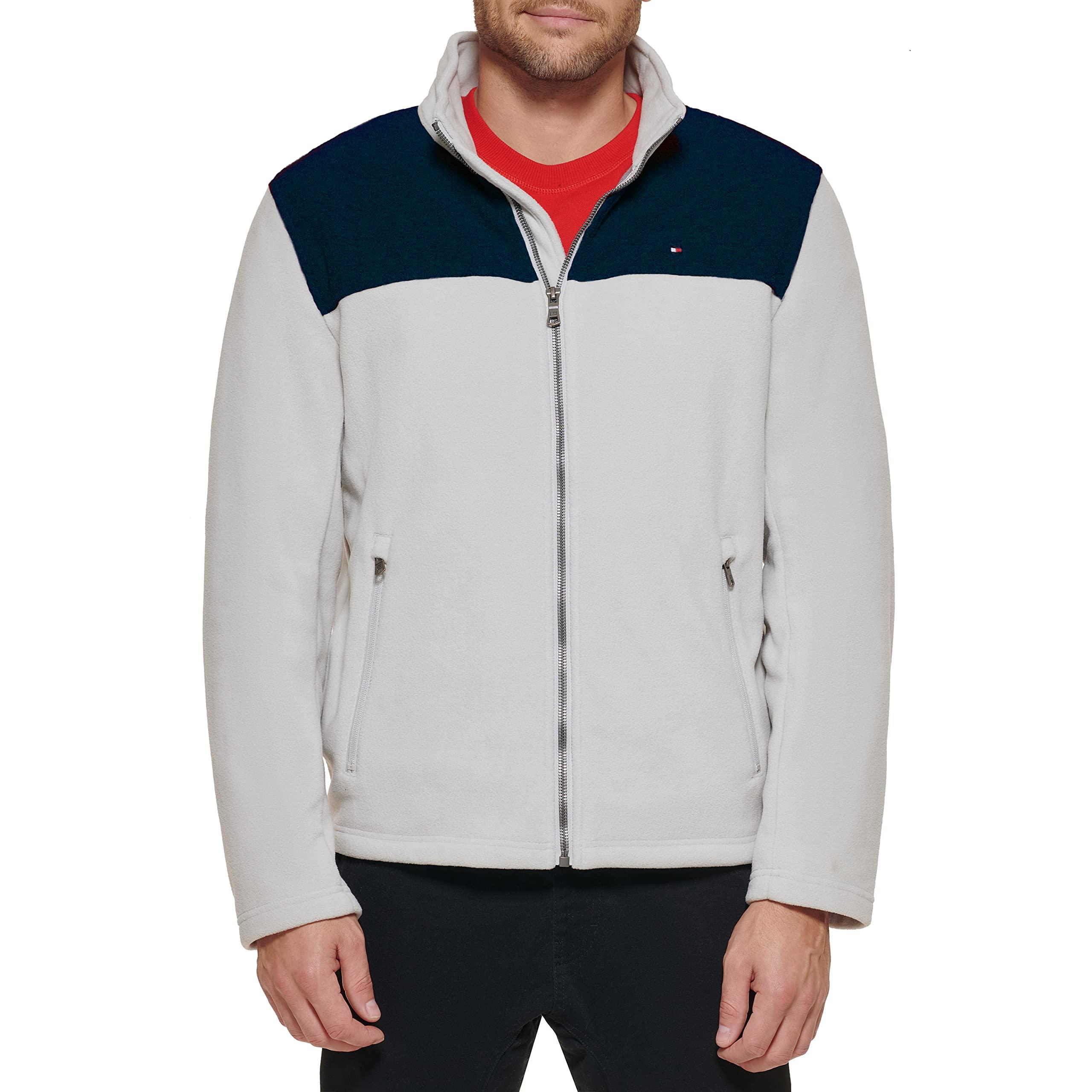 Tommy Hilfiger Classic Zip Front Polar Fleece Jacket in Gray for Men | Lyst