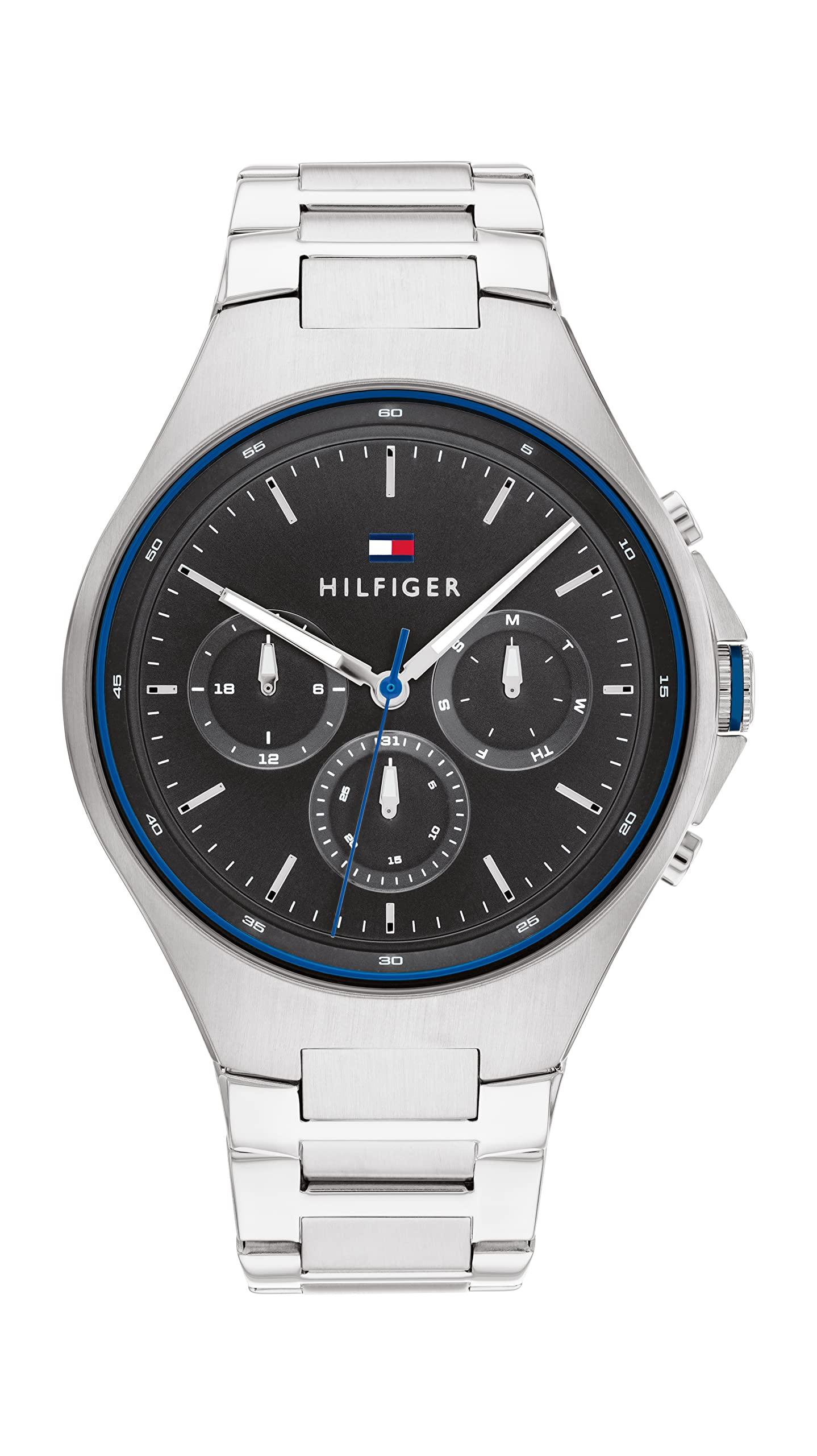 Tommy Hilfiger Quartz 1792054 Stainless Steel Case And Link Bracelet Watch  in Black for Men | Lyst