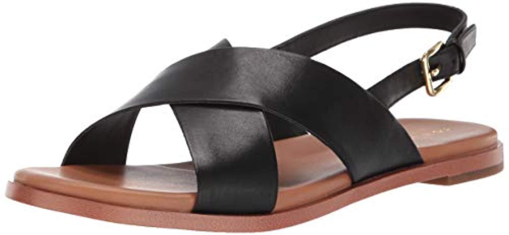 cole haan leather flat sandals
