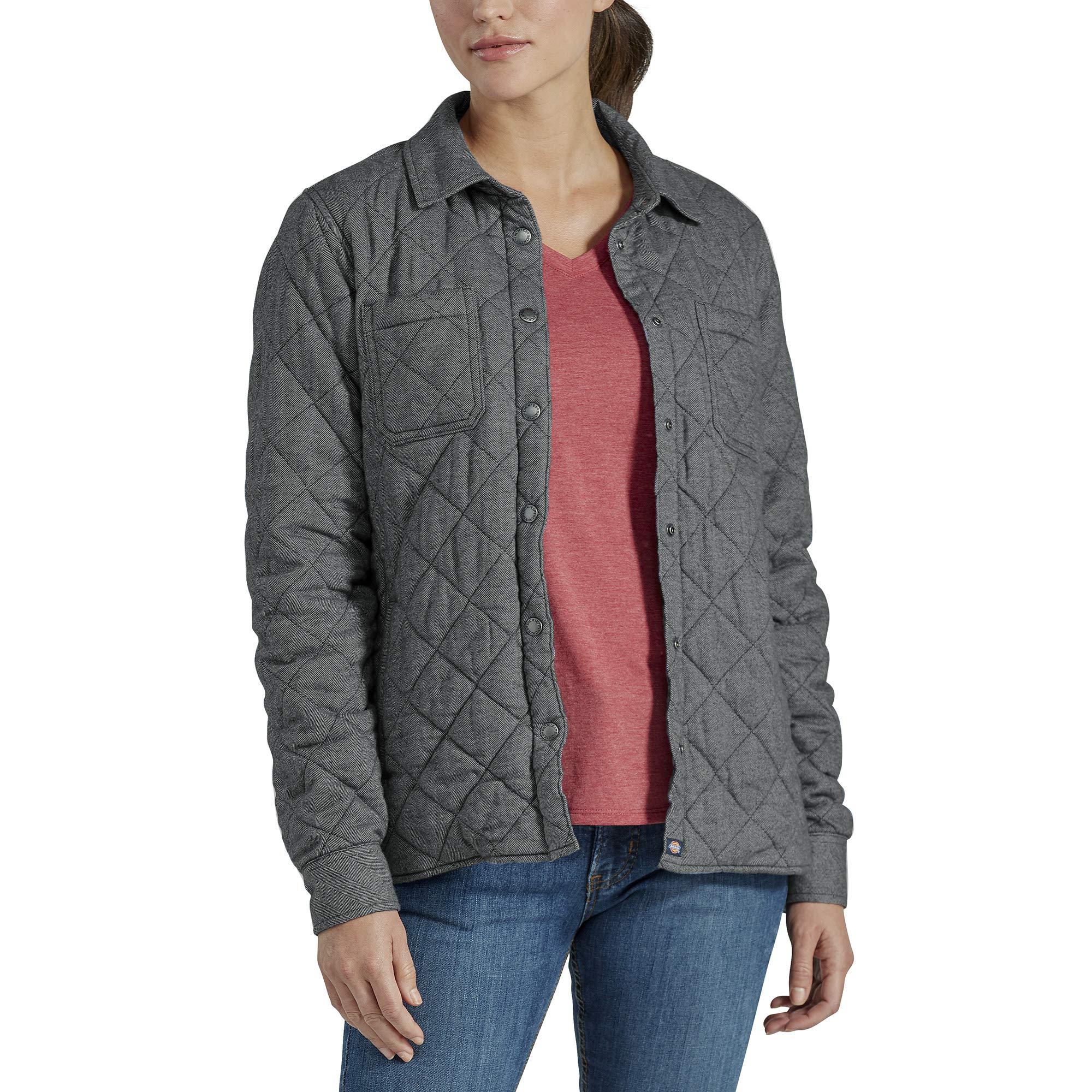 dickies quilted flannel shirt jacket