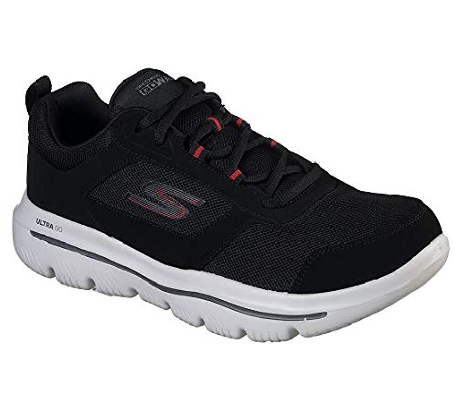 Skechers Go Walk Evolution Ultra-enhance Sneaker in Black/Red (Black ...