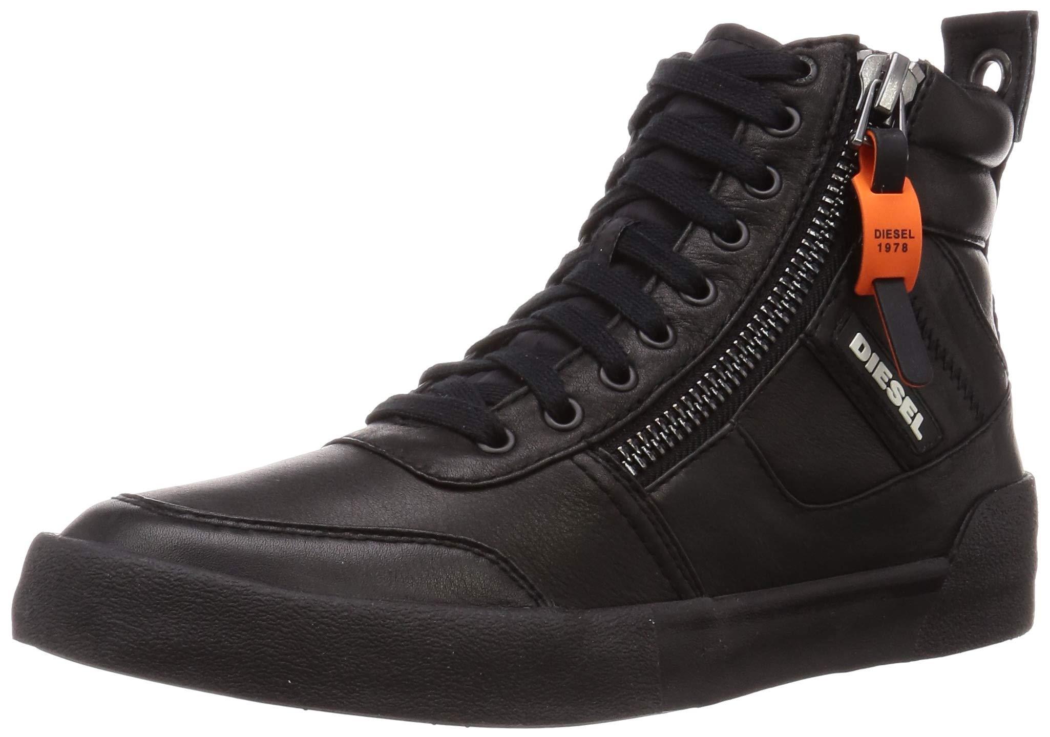DIESEL Leather D-velows S-dvelows-sneaker Mid in Black for Men - Save 1 ...
