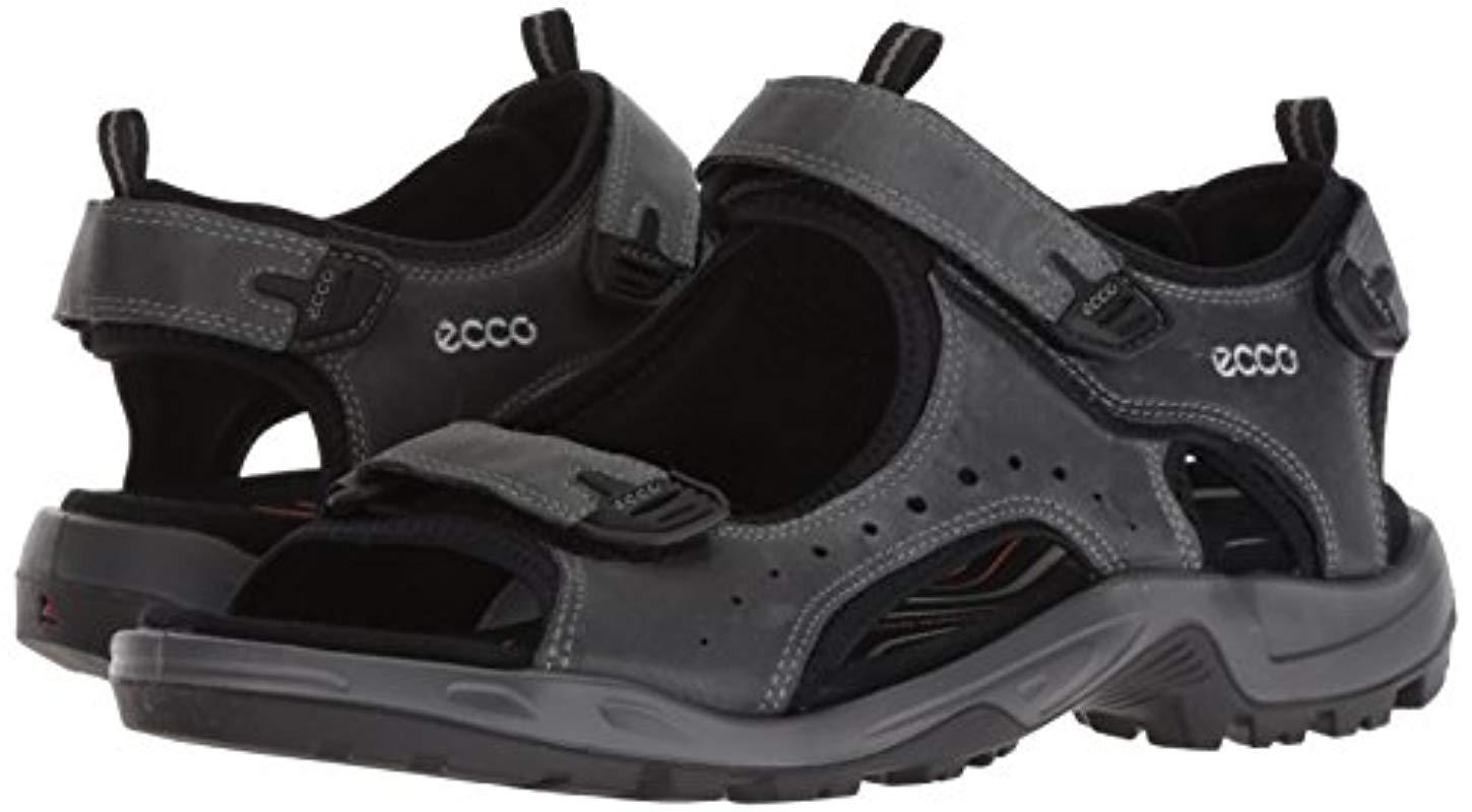 Ecco Leather Yucatan Outdoor Offroad Hiking Sandal in Marine (Black