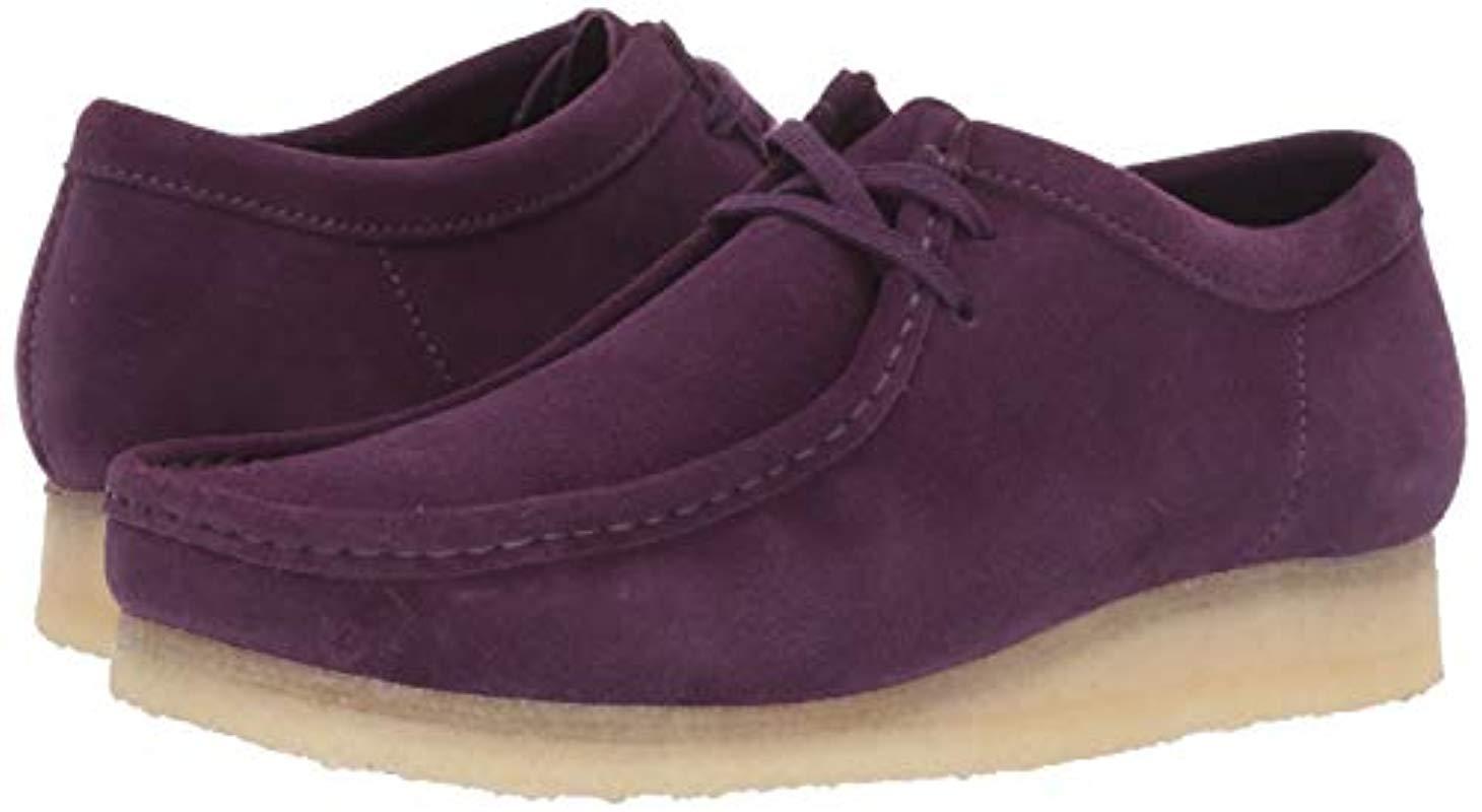 purple wallabee shoes