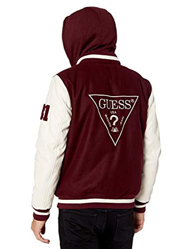 guess maroon jacket