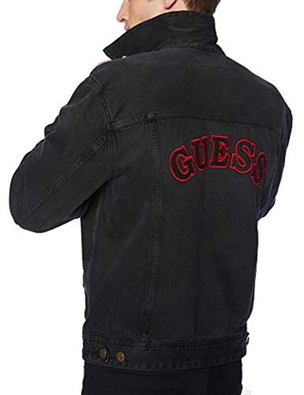 guess black denim jacket