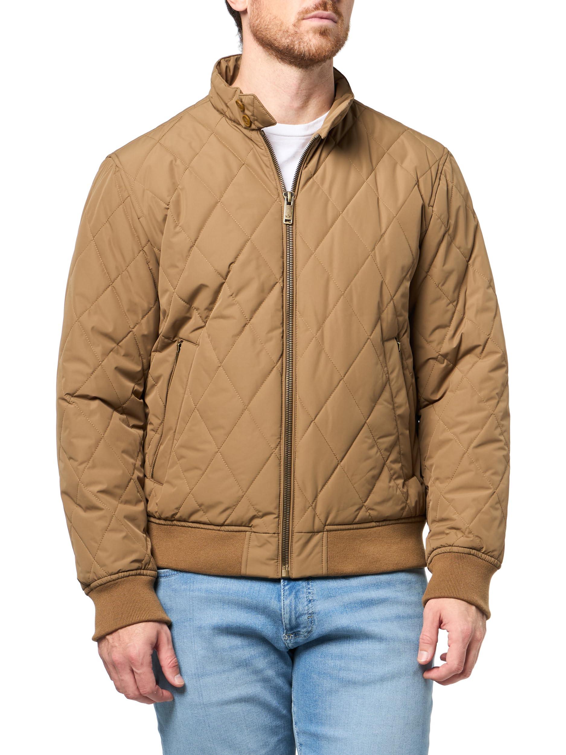 Dockers Diamond Quilted Stand Collar Bomber in Natural for Men Lyst