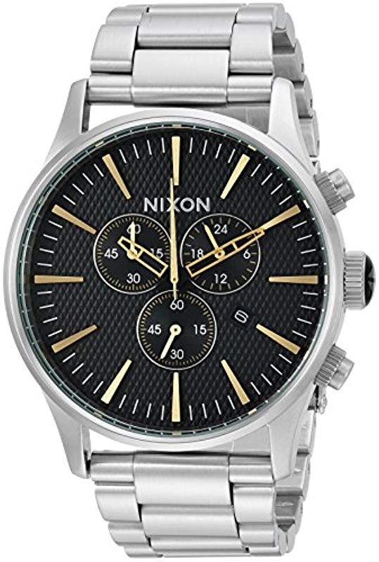 nixon sentry chrono silver
