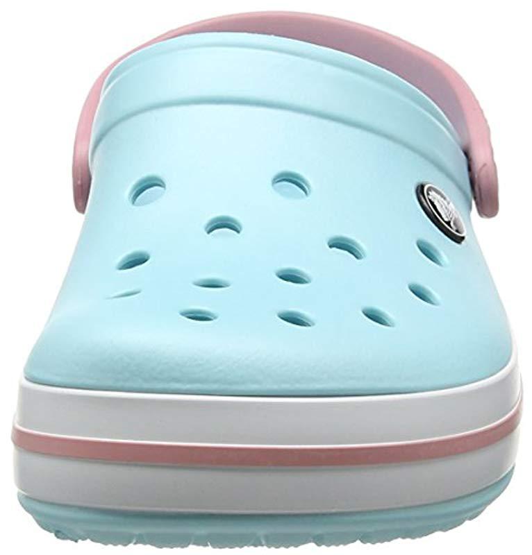 crocs ice blue white