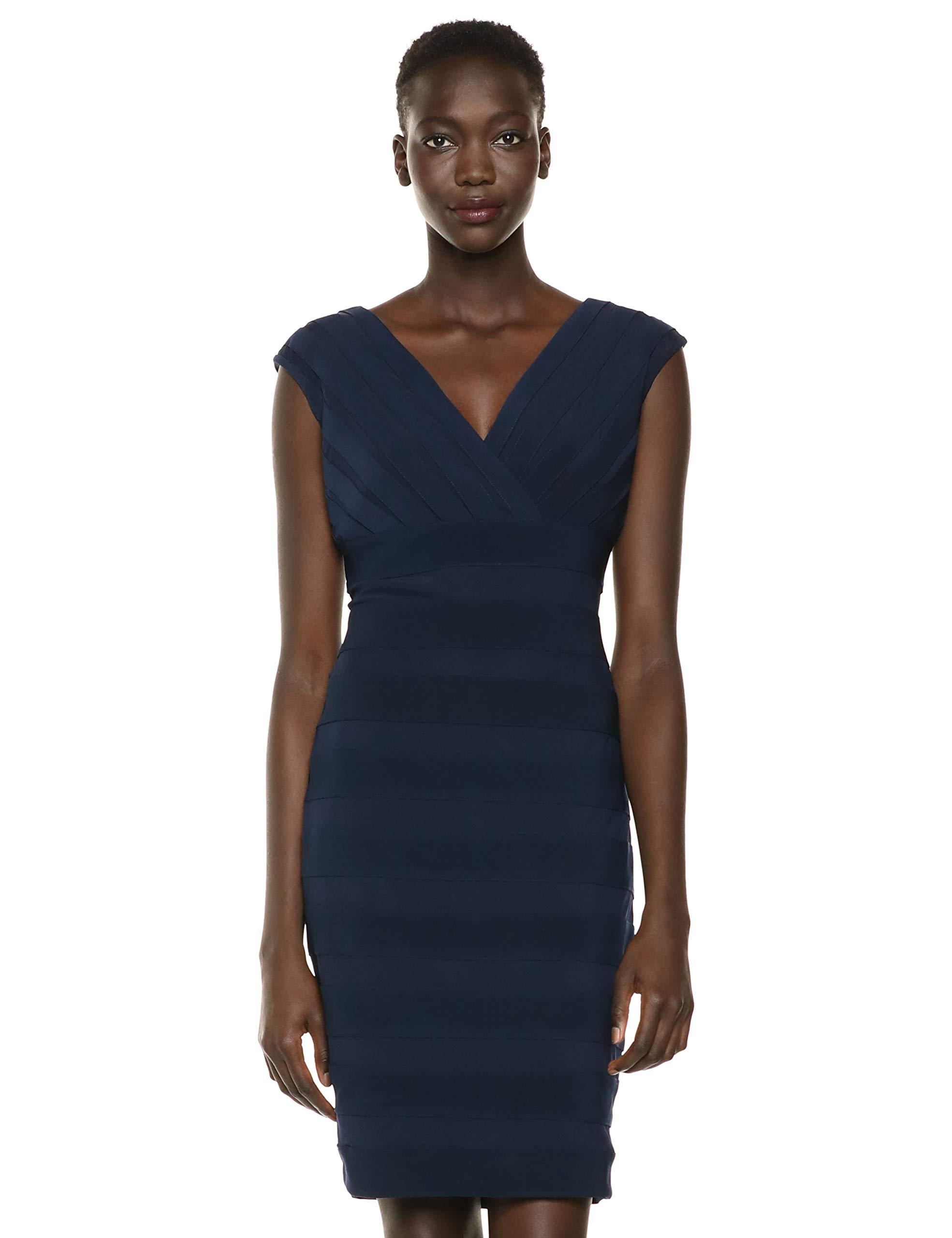 adrianna papell banded sheath dress