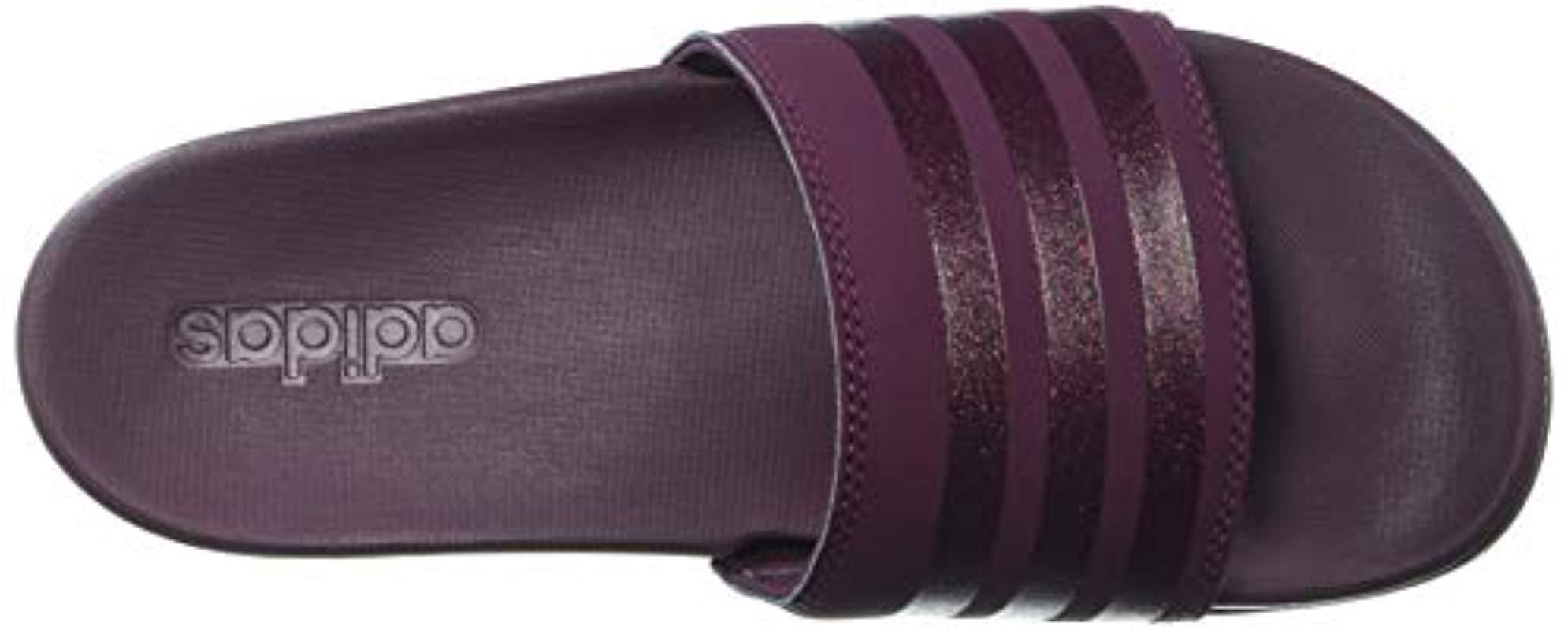 adidas Adilette Comfort Slip-on Swim Slides in Purple | Lyst