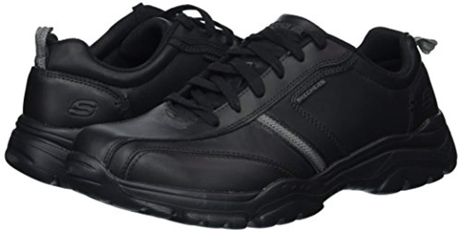 Skechers Leather Relaxed Fit-rovato-larion Oxford in Black 7 (Black) for  Men - Lyst