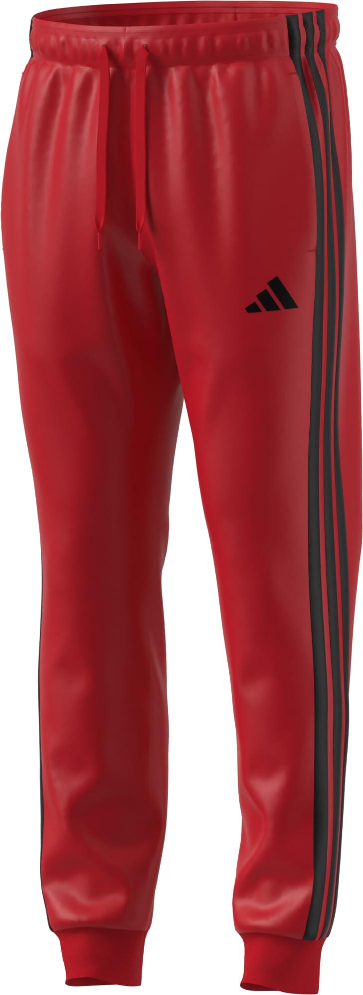 Adidas sweatpants red stripes hotsell