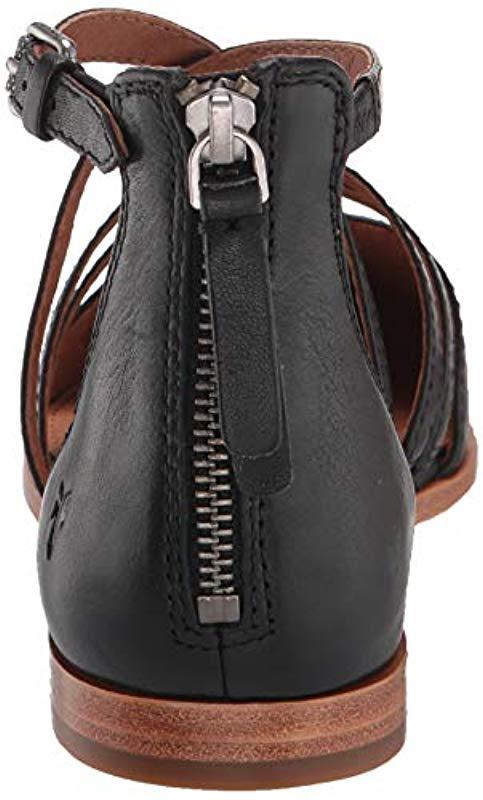 frye kenzie moto strappy flat