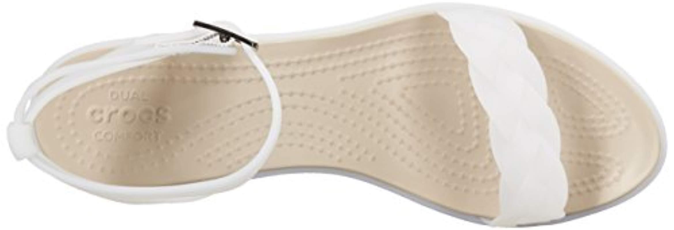 crocs women's isabella block heel wedge sandal
