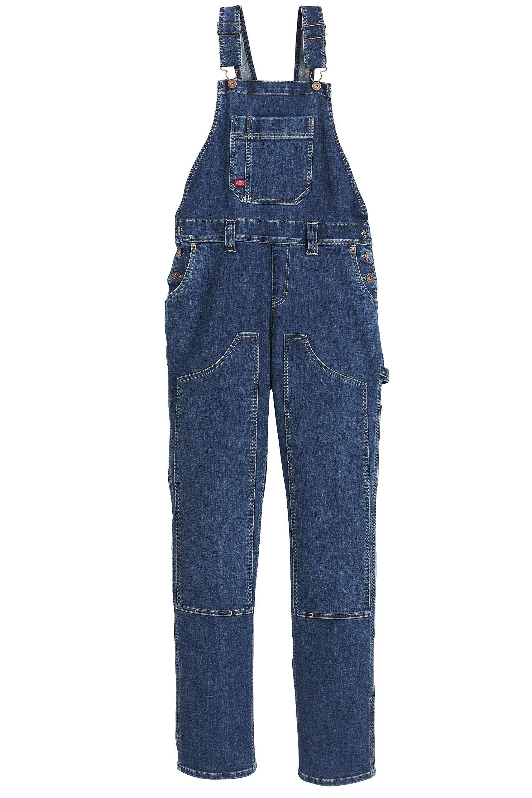 Dickies Denim Double Front Bib Overalls in Dark Stone Wash (Blue) Lyst