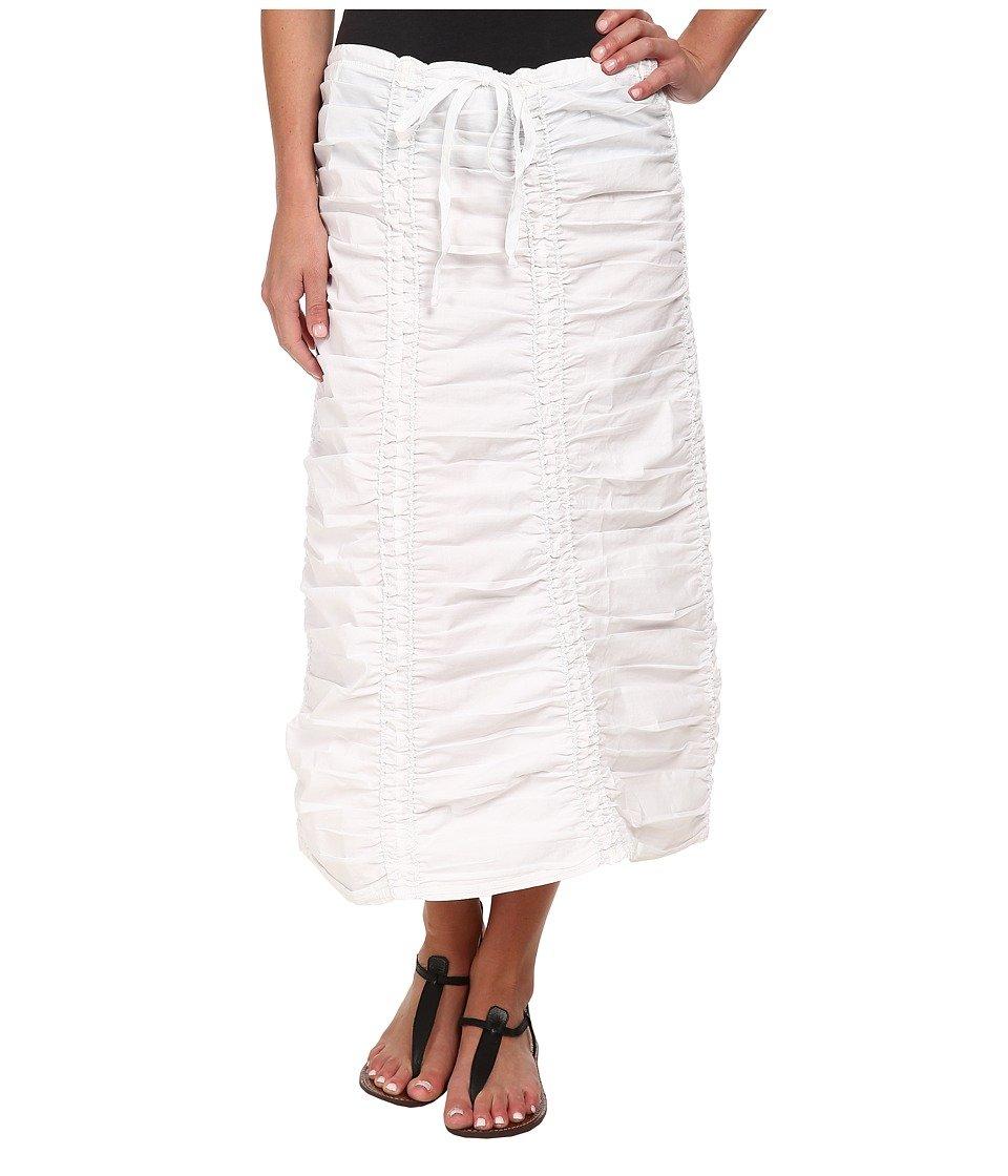 XCVI Cotton Stretch Poplin Double Shirred Panel Skirt White Xsmall Lyst