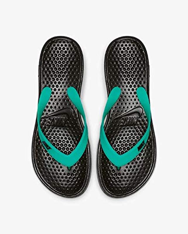 Nike Solay Thong Slide Sandal, Black-hyper Jade, 11 Regular Us in Black ...