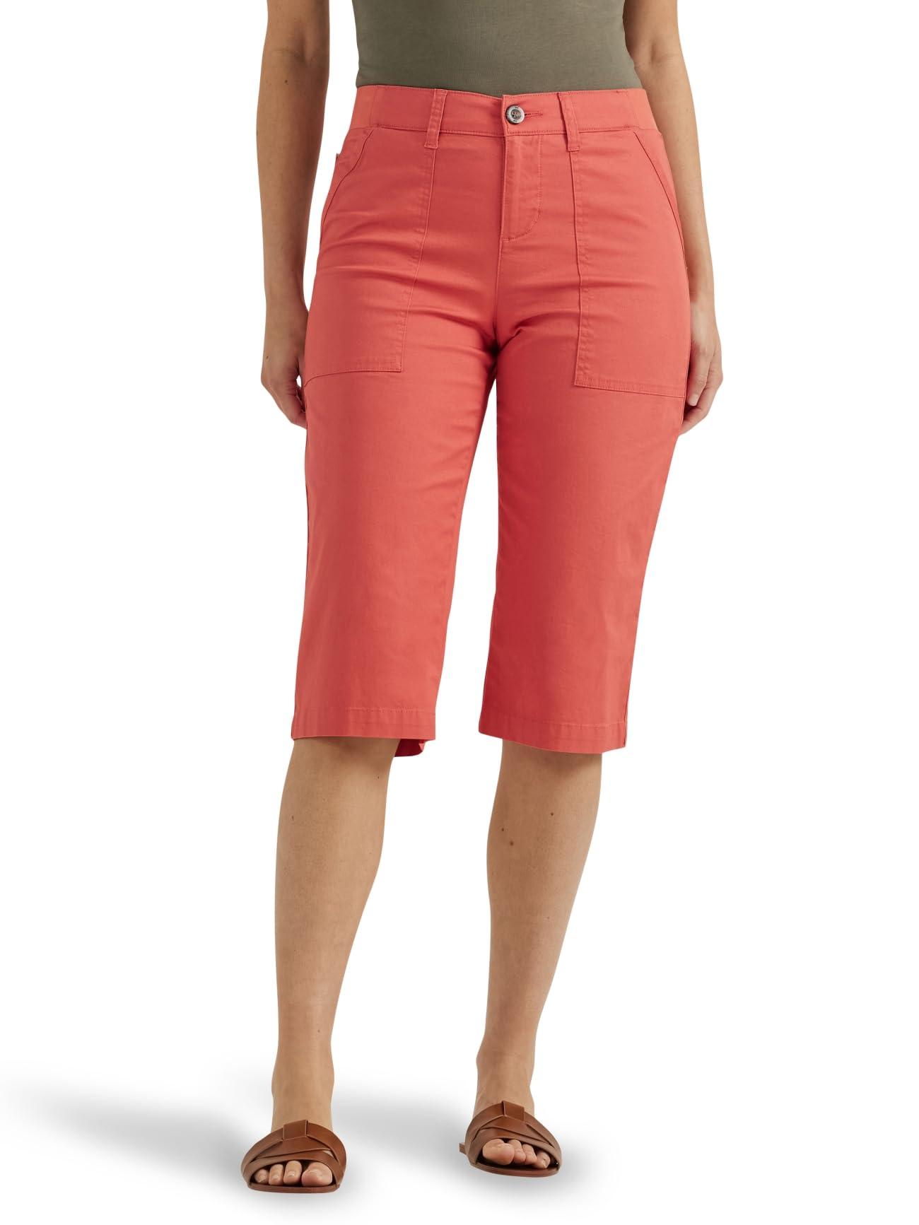 Lee Jeans Ultra Lux Comfort With Flex-to-go Utility Skimmer Capri Pant in  Red | Lyst