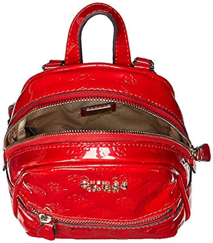 guess red mini backpack