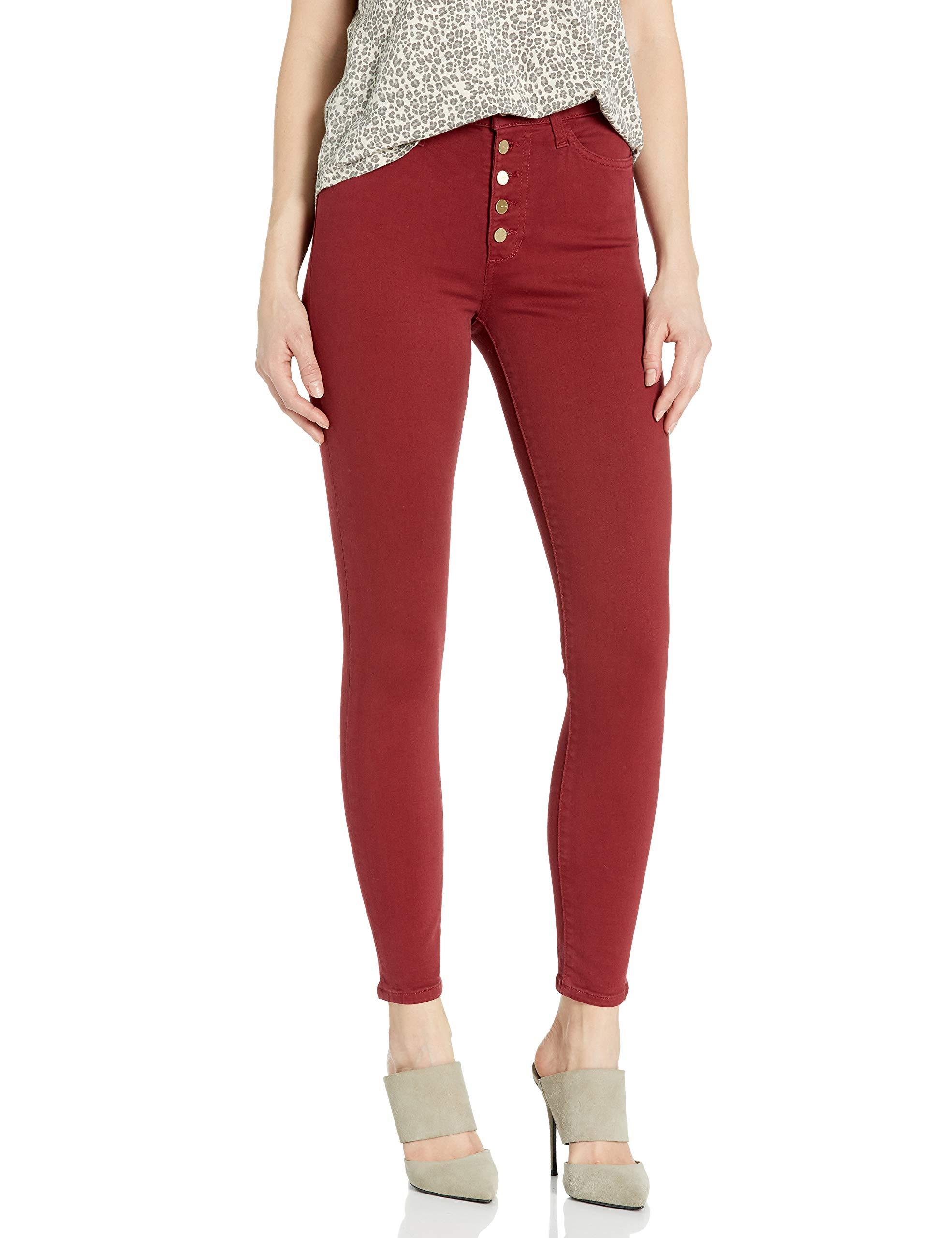 Joe's Jeans Charlie Ankle Exposed Button Fly in Red Lyst