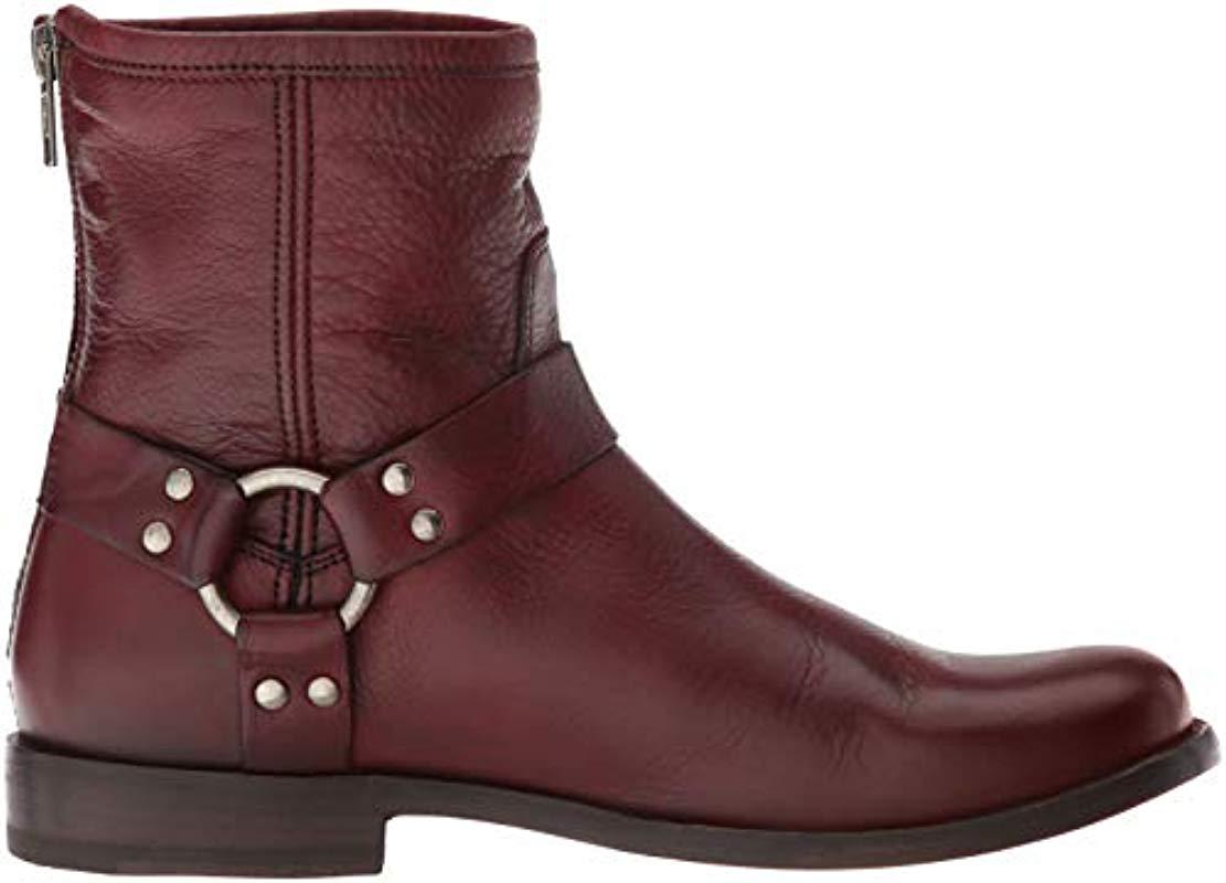 frye phillip harness tall burnt red