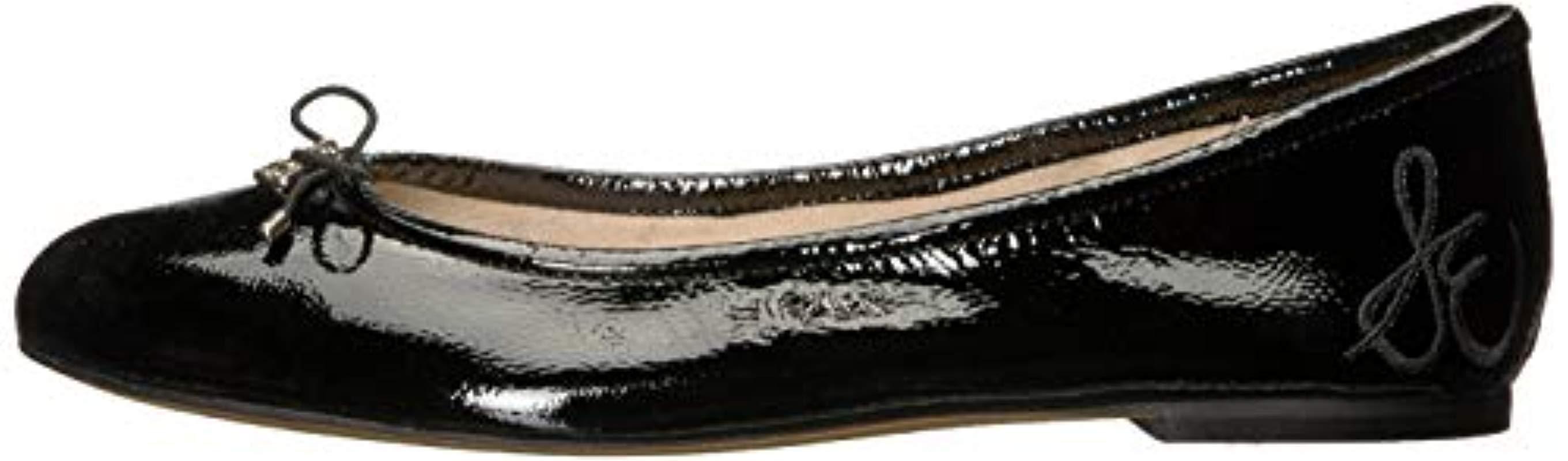 Sam Edelman Leather Felicia Ballet Flat in Black Patent (Black) - Lyst