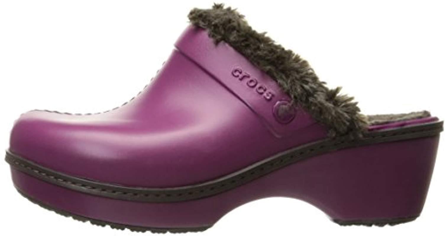 Crocs™ Cobbler Eva Lined Clog Mule in Plum/Espresso (Purple) | Lyst