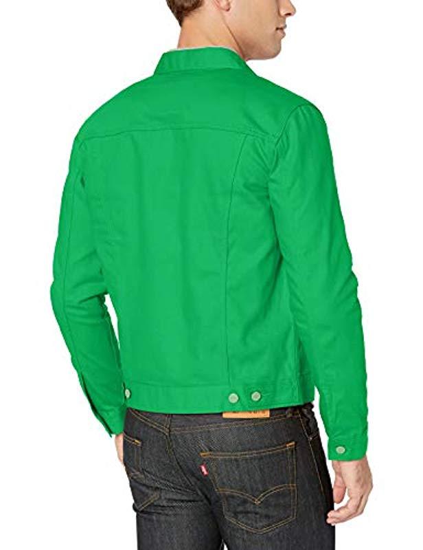 levi's green trucker jacket