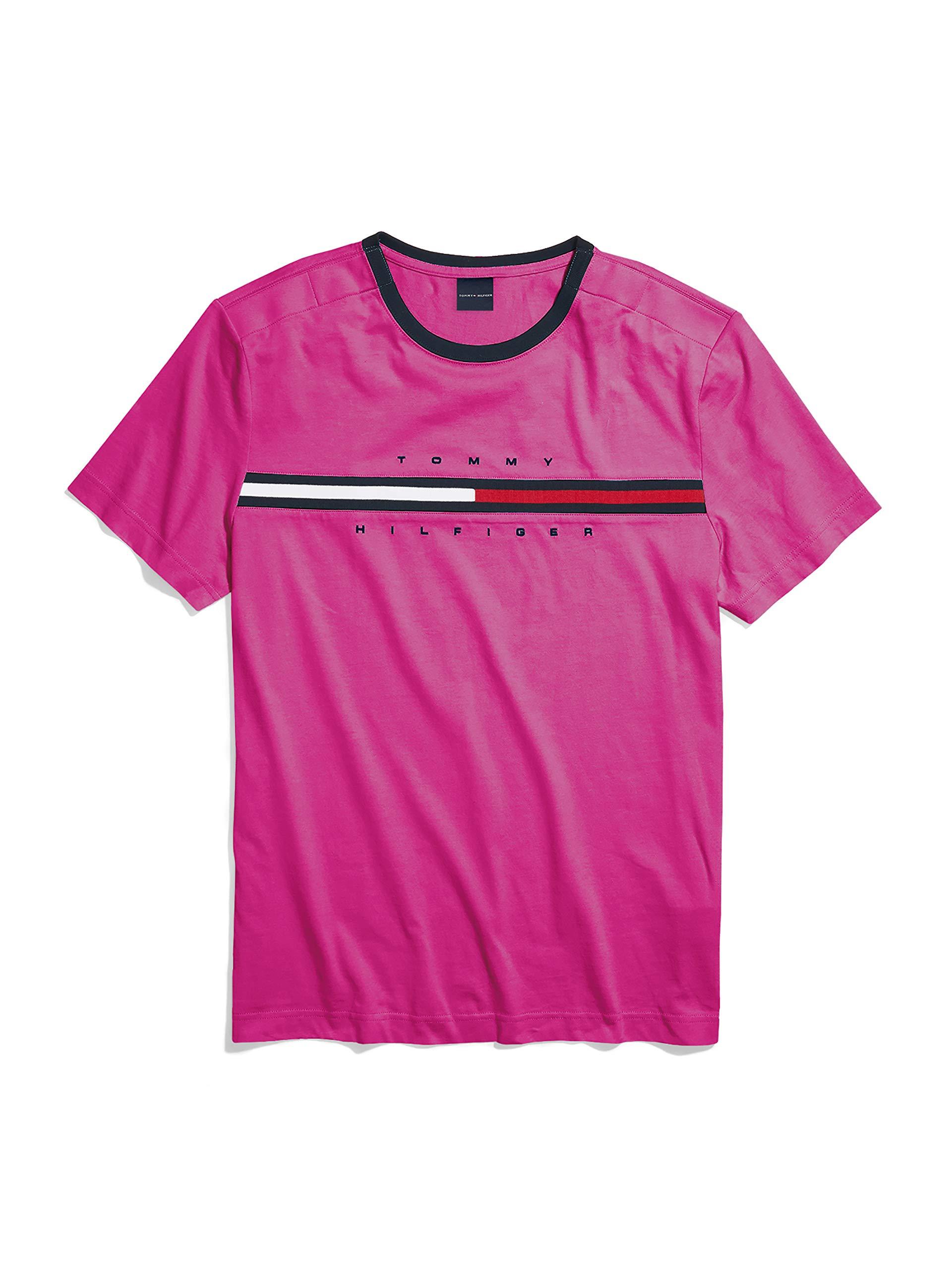 tommy hilfiger pink t shirt mens