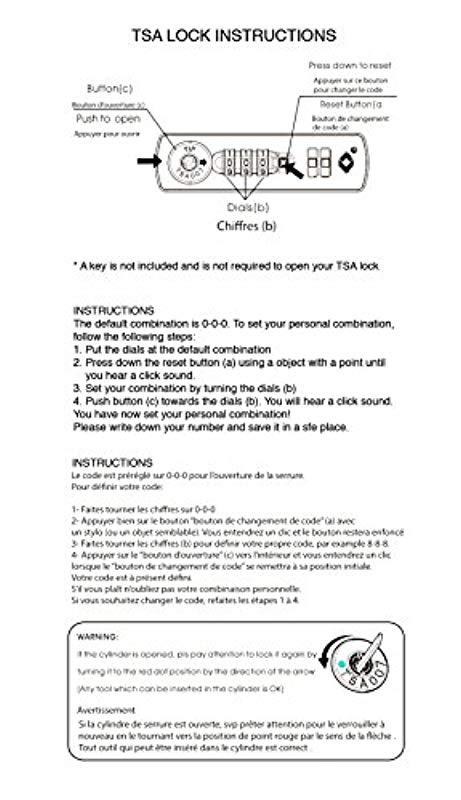 eastpak tsa lock instructions