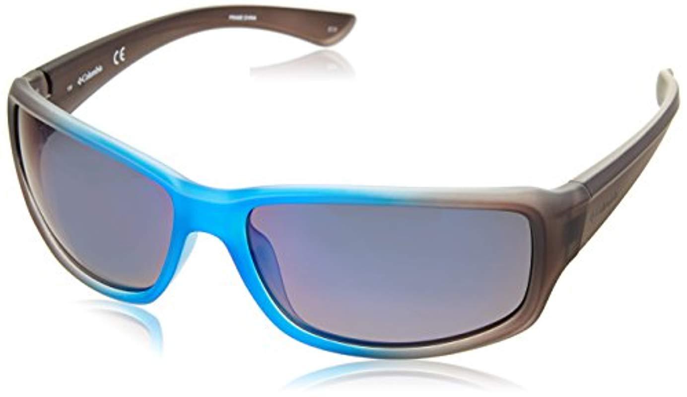 Columbia Point Reyes Rectangular Sunglasses in Blue/Grey (Blue) for Men