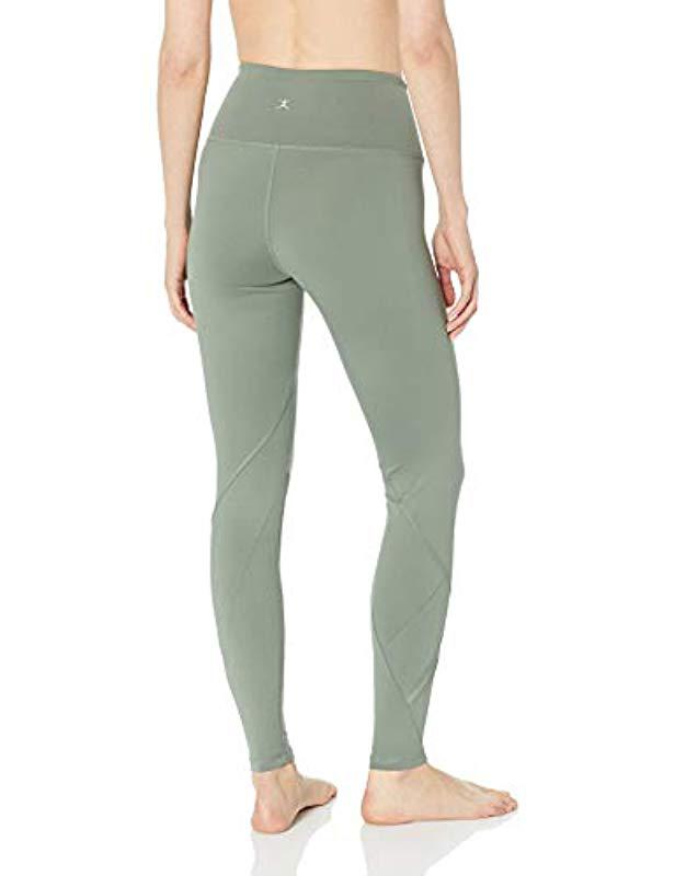 Danskin High Waisted Ankle Legging With Mesh Inserts in Agave Green ...