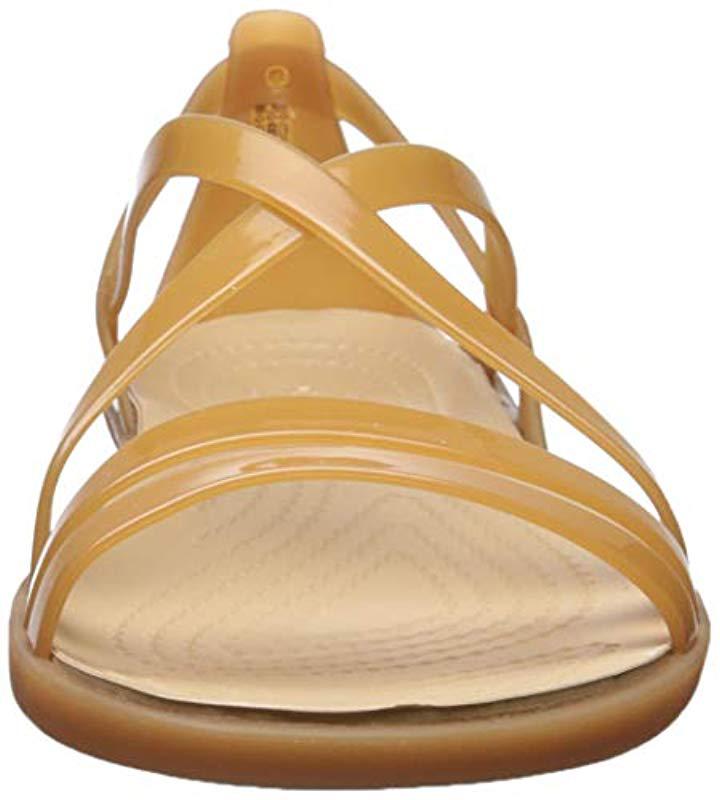 Crocsâ¢ Isabella Strappy Sandal in Dark Gold/Gold (Metallic) - Save 26% - Lyst