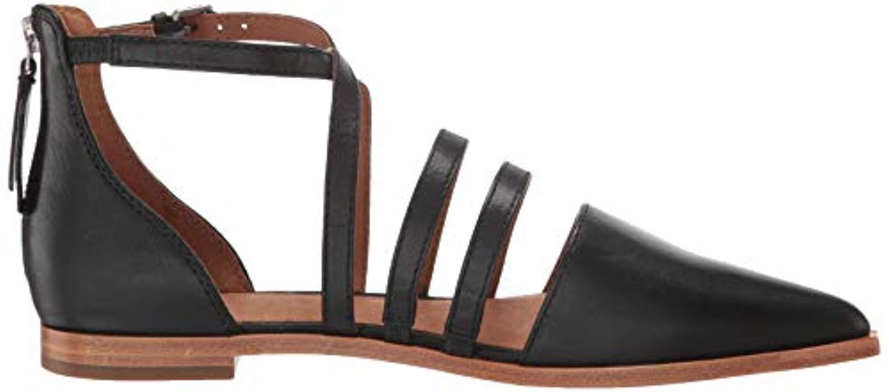 frye kenzie moto strappy flat