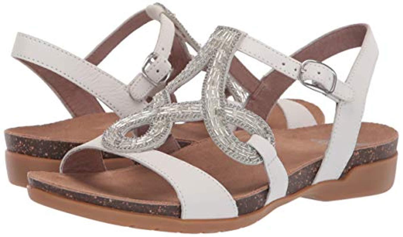 New Dansko Reeta Nubuck Leather Beaded Sandals 39 | Beaded sandals, Beaded shoes, Brown suede heels