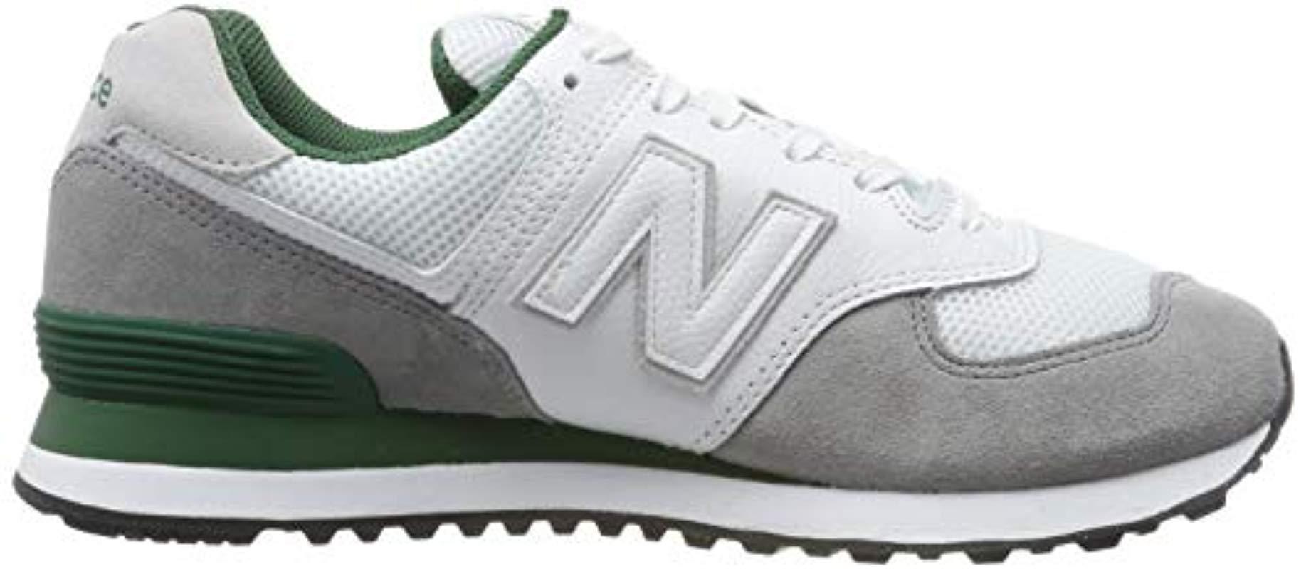 new balance 574 marblehead with team forest green