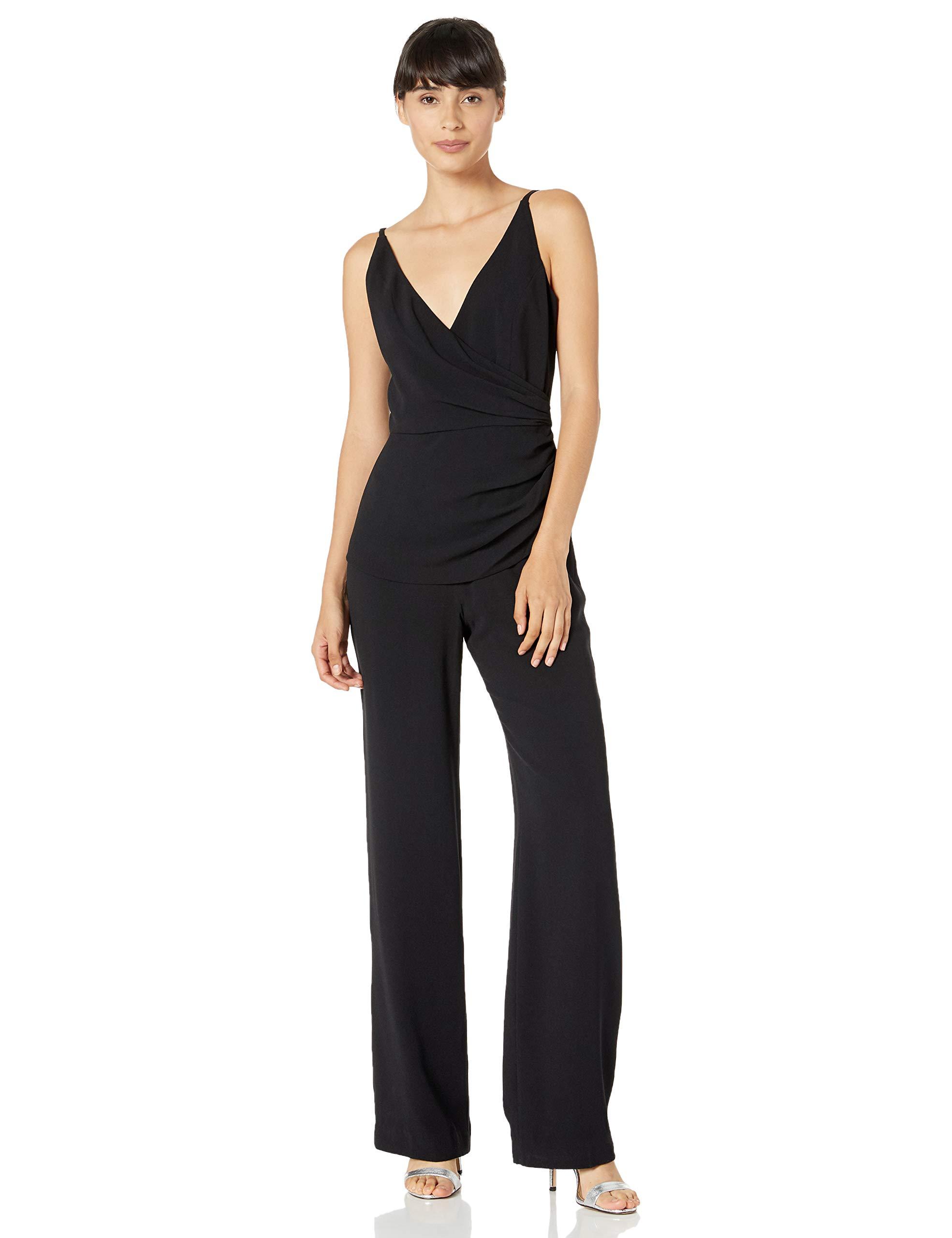dress the population black jumpsuit