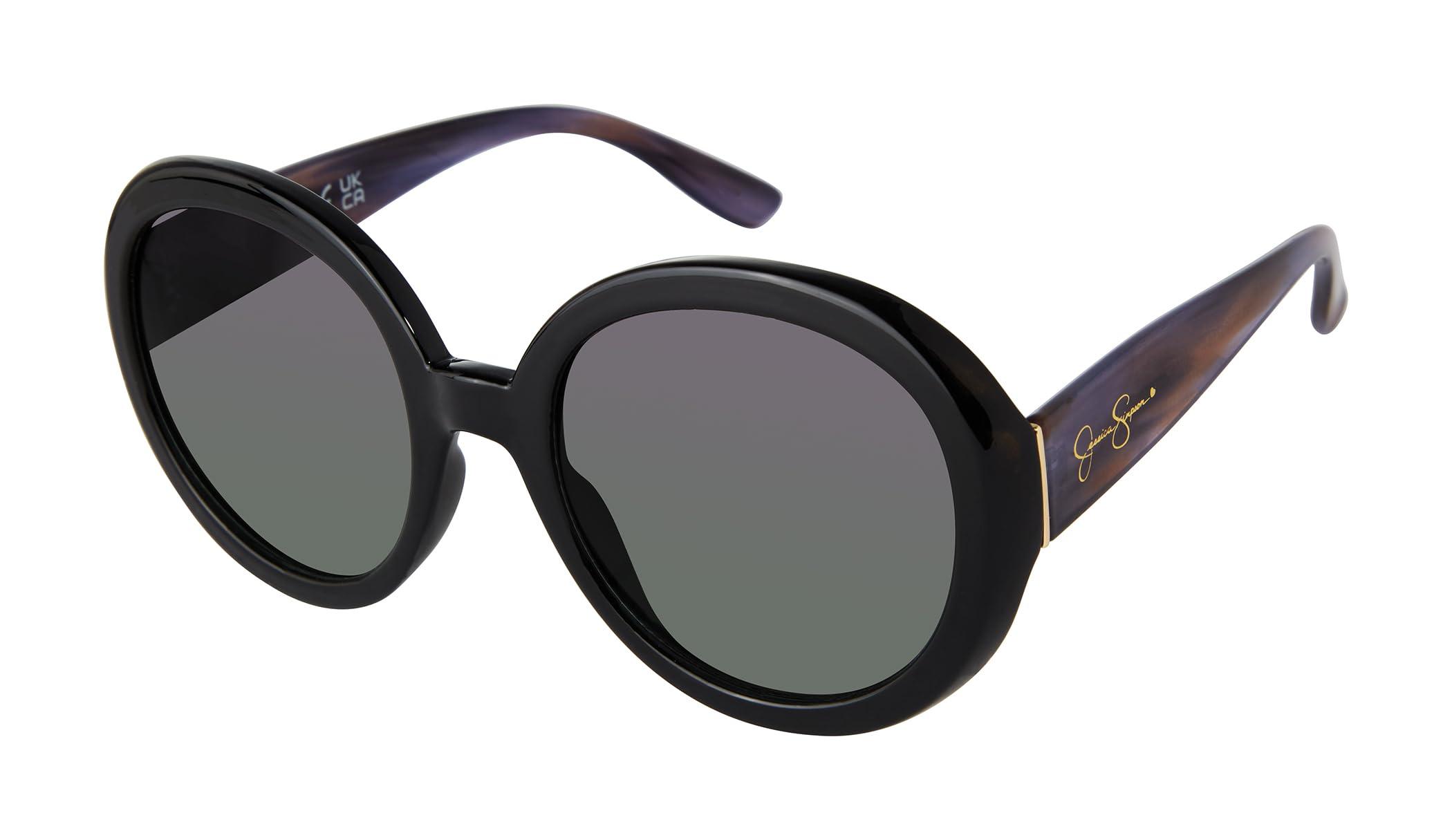 Jessica Simpson J6198 Vintage Jackie O Round Sunglasses With 100% Uv400  Protection. Glam Gifts For Her in Black | Lyst