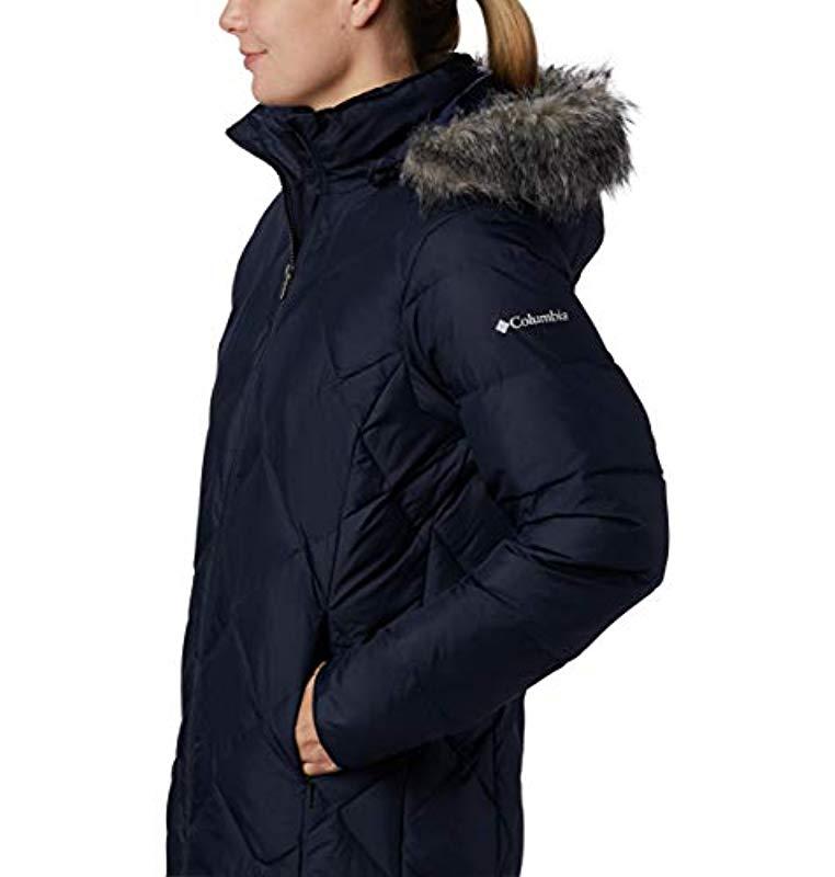 columbia icy heights mid length down jacket