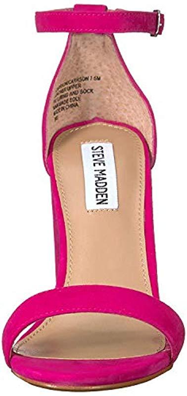 Steve Madden Leather Carrson Dress Sandal in Hot Pink (Pink) | Lyst