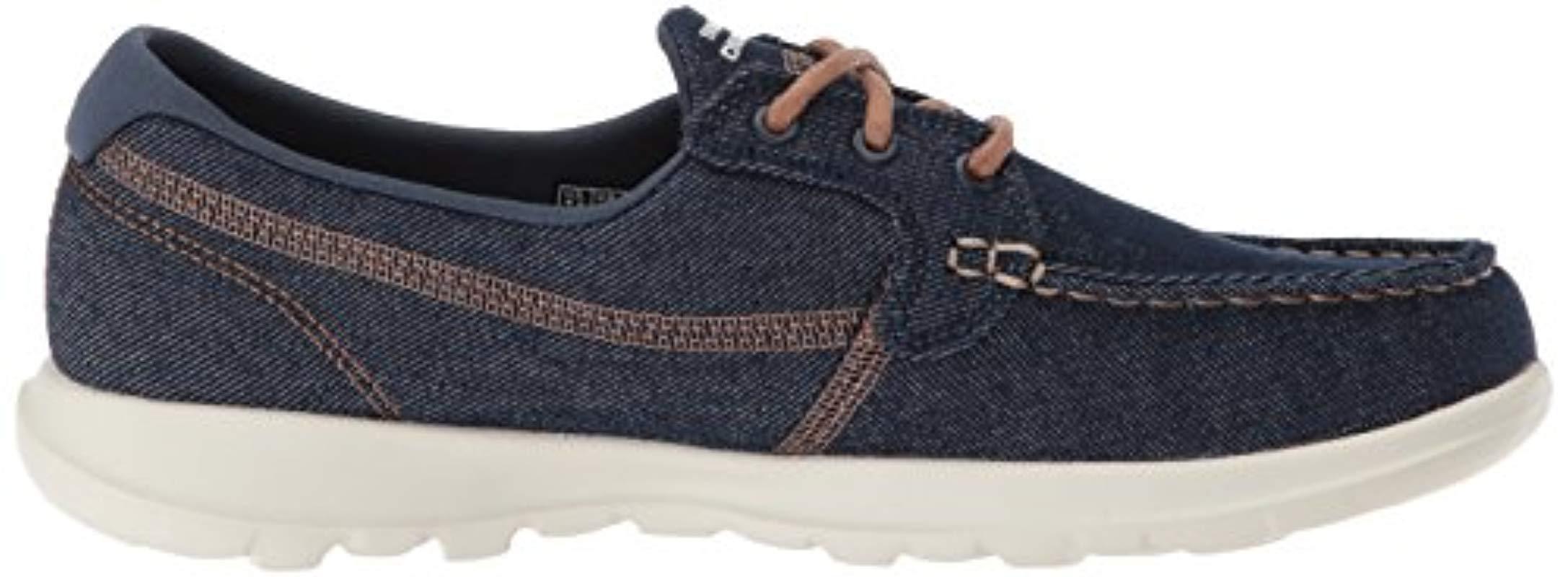 skechers denim boat shoes