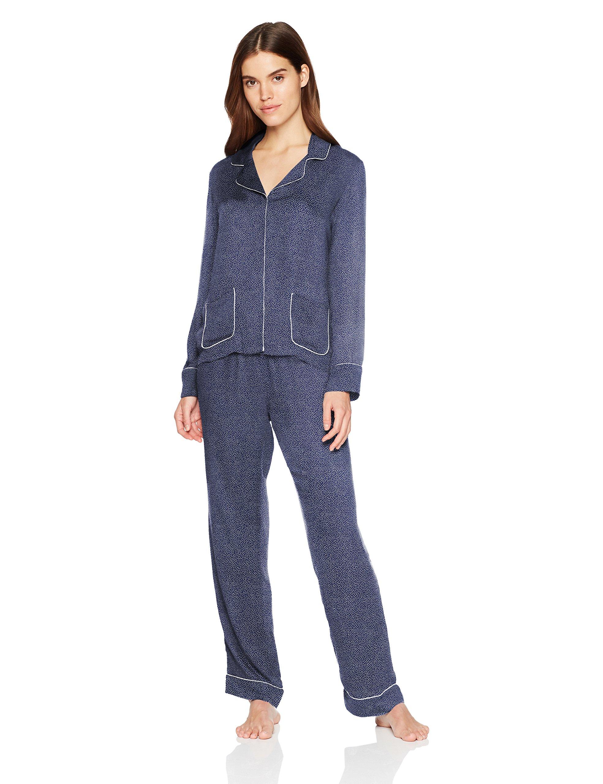 Splendid Button Up Long Sleeve Top And Bottom Classic Pajama Set Pj in Blue Save 30 Lyst