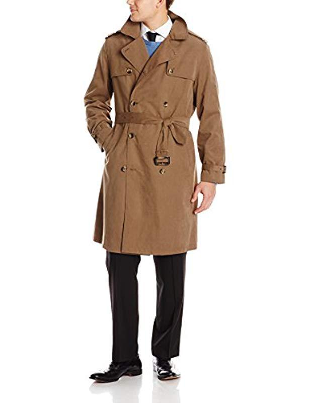 London Fog Plymouth Twill Belted Doublebreasted Iconic Trench Coat in