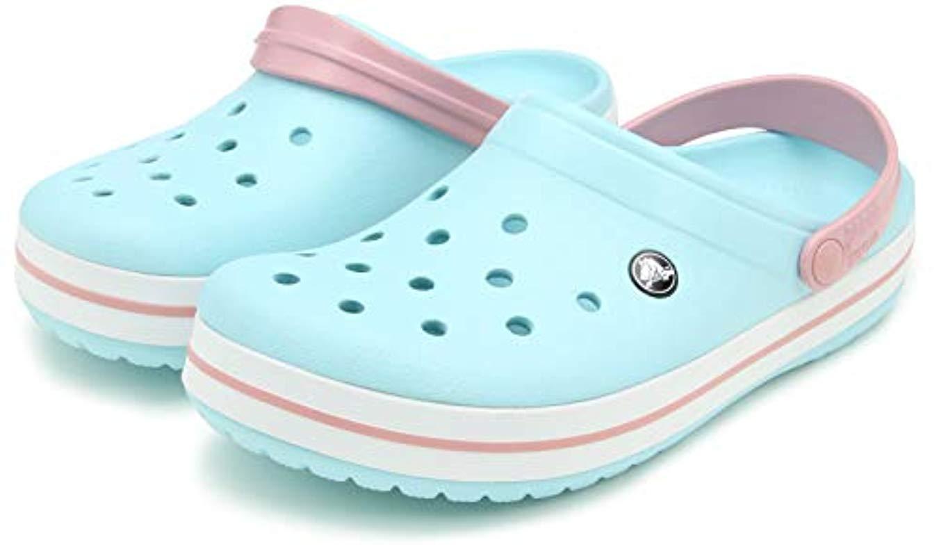 crocband clog ice blue white