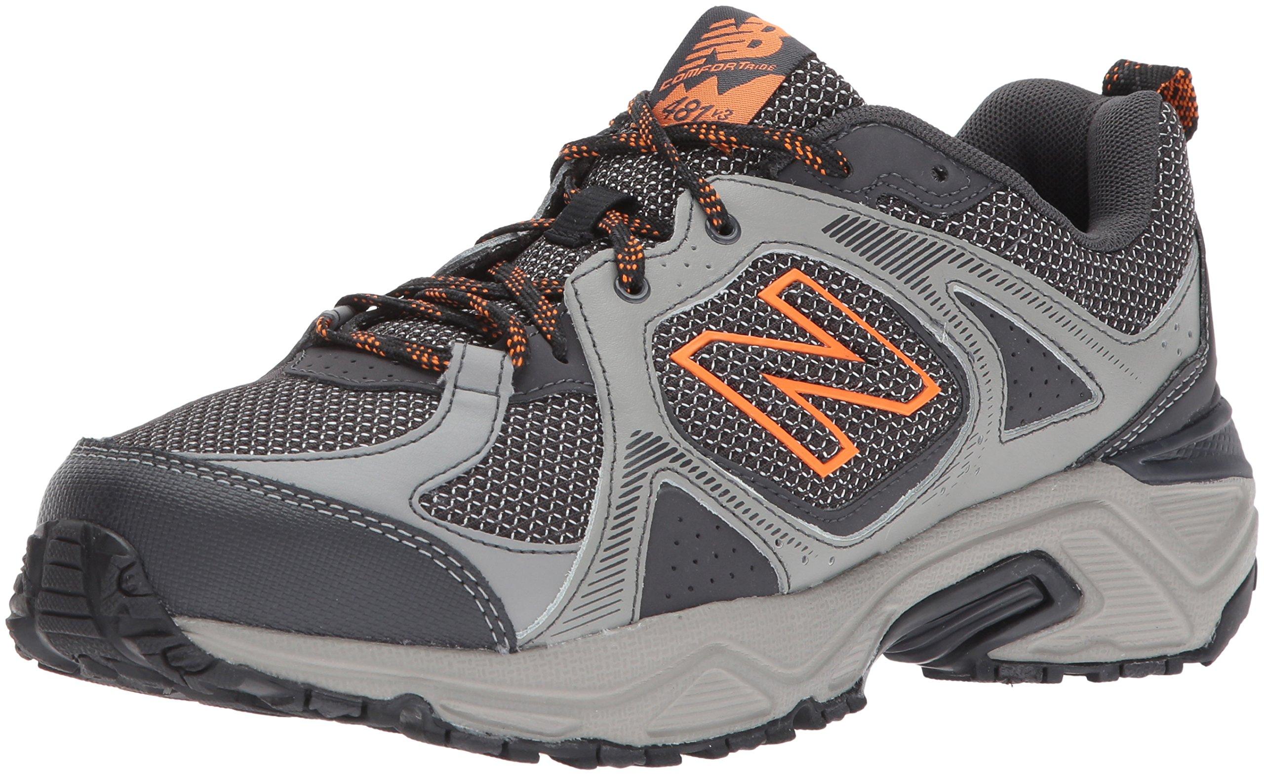 New Balance Mens 481 V3 Trail Running Shoe in Grey/Orange (Gray) for ...