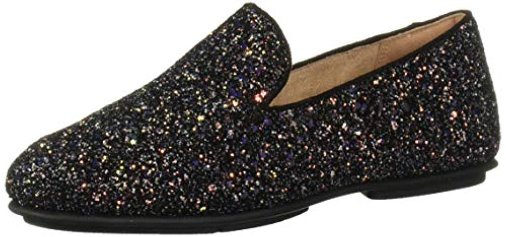 Fitflop Lena Glitter Loafers Flat in Black Lyst