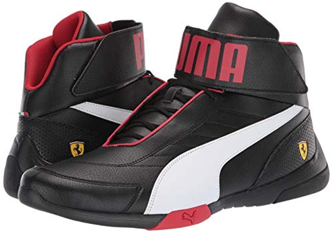 PUMA Synthetic Scuderia Ferrari Kart Cat Mid Iii Hi Top Shoes in  Black/White (Black) for Men - Lyst