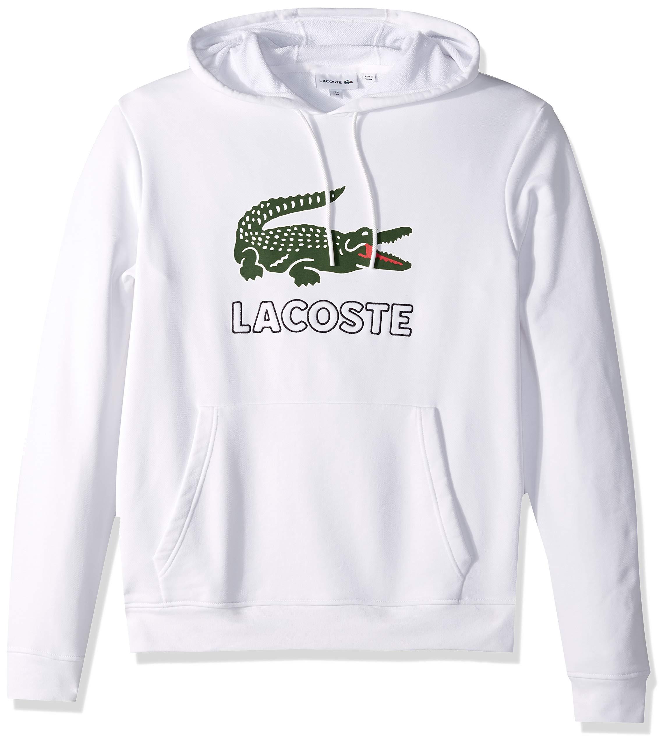 lacoste white hoodie